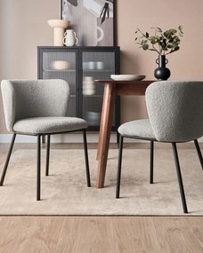 Set 2 buc scaune sufragerie Minik (gri boucle). 1081422