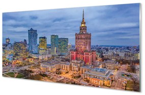 Tablouri acrilice Varșovia Panorama apus de soare
