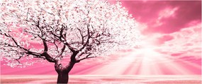 Tabloul cu pomul roz (120x50 cm)