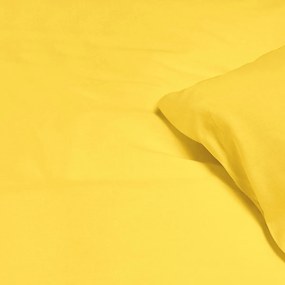 Goldea lenjerie de pat din 100% bumbac - galben 140 x 200 și 70 x 90 cm