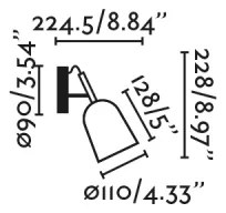 Lampă de perete FARO 28274 STUDIO 1xE14/8W/230V albastru/negru