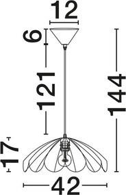 Lustra suspendata stil natural ratan natur FLARE
