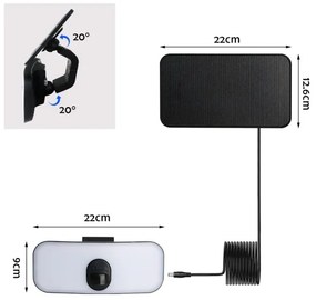 Immax 08500L - Lampă solară LED de perete cu senzor, 13W, 3,7V, 4000K, IP65
