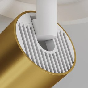 Spot incastrabil design tehnic Focus S alb, auriu mat