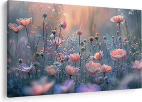 Tablou - Flori în culori pastelate (90x60 cm)