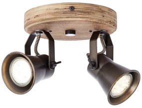Brilliant - Spot orientabil SEED 2xGU10/5W/230V negru/maro