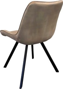Scaun de luat masa, ţesătură Velvet gri-maro Taupe/negru, SAMIRA