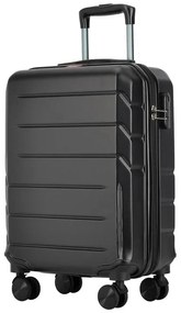 Valisă de cabină cu 4 roți Bontour „Spinner” cu blocare TSA, 55x39x20 cm, neagră