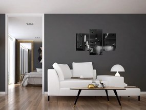 Tablou abstract - bilele verzi (90x60 cm)