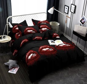 Lenjerie de pat din microfibra ROUGEA negru Dimensiune lenjerie de pat: 70 x 80 cm | 140 x 200 cm