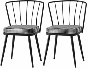 Scaun Fiona metal, balcon,terasa,bucatarie,birou,dining Homs, negru