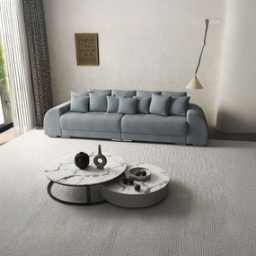 Canapea extensibilă dumonde cu 2 lăzi de depozitare si sezut confortabil din spuma high-density, Verona Zoom Grey 310x100 cm
