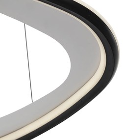 Lampă suspendată de design neagră cu 3 trepte de intensitate luminoasă - Organico