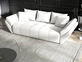 Canapea extensibilă dumonde cu ladă de depozitare si sezut confortabil din spuma high-density, Berlin Euphoria Ivory 250x100 cm