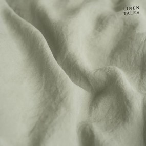 Lenjerie de pat verde-deschis din in pentru pat de o persoană 140x200 cm – Linen Tales