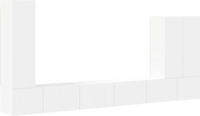 vidaXL Set Dulap pentru Televizor Montat pe Perete Pe perete 6 pcs Alb