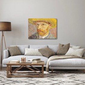 Tablou - Vincent van Gogh, Self-Portrait with a Straw Hat (The Potato Peeler), reproducere (70x50 cm)