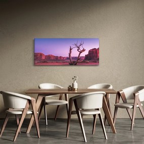 Tablou u copaci lângă pietrile roșii (120x50 cm)