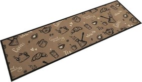 vidaXL Covor de bucătărie lavabil Morning, maro, 45x150 cm, catifea