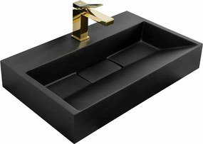 Lavoar pe blat Rea Goya 60 cm negru mat