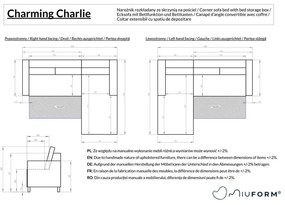 Colțar bej extensibil (cu colț pe partea stângă ) Charming Charlie – Miuform