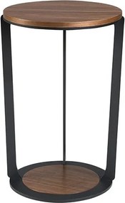 Masuta laterala moderna design LUX Wood and Black, 38cm