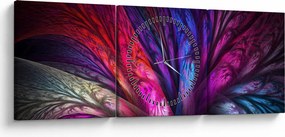 Tabloul abstract cu copacul (cu ceas) (90x30 cm)