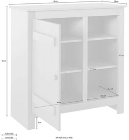 Dulap în culoare naturală din lemn de pin 90x90 cm Bertram – Støraa