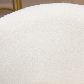 Vinsetto Scaun de Birou Reglabil în Înălțime cu Șezut Rotativ Alb și Auriu | Aosom Romania