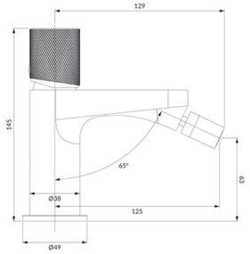 Baterie de bideu OMNIRES CT8020CR CONTOUR 14,5 cm crom lucios