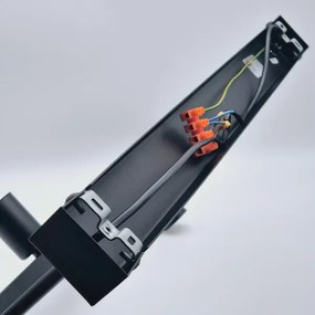 Lustră pe tijă ASTRID 8xE27/60W/230V negru