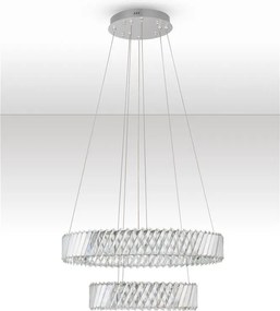 Lustra suspendata LED, cristale sticla ARIETTA 60cm