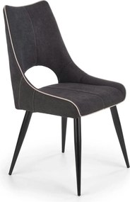 Scaun K369, gri inchis/negru, stofa clasica/otel, 48x58x92 cm