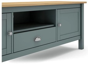 Comodă TV verde prăfuit din lemn de pin 158x53x40 cm Misti – Marckeric