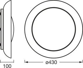 Osram -LED Plafonieră reglabilă PLATE LED/35W/230V Ø 43 cm roz