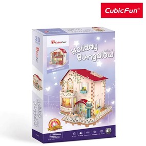 PUZZLE 3D LED CASA DE VACANTA 116 PIESE - CUBICFUN (CUP634H)
