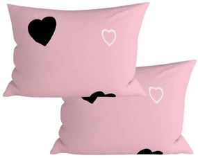 Set 2 bucati huse decorative pentru perna CORAZON BLEND 50x70 cm, roz