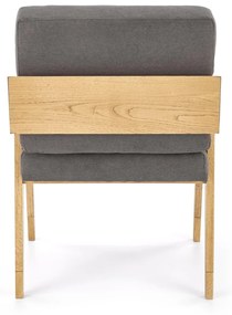 Fotoliu tapitat Freedom gri inchis - H90 cm