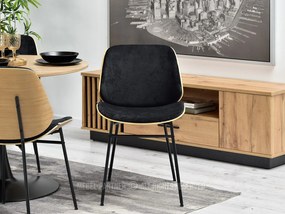 Scaun Jordan (stejar negru + negru). 1111083