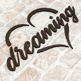 DUBLEZ | Decorațiune de perete cu mesaj motivațional - Never Stop Dreaming