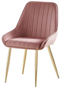Scaun sufragerie Soddy (roz + auriu) . 1116452