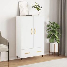 vidaXL Dulap înalt, alb, 69,5x31x115 cm, lemn prelucrat