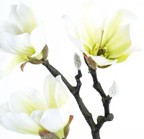 Floare artificială Magnolia albă, 55 cm