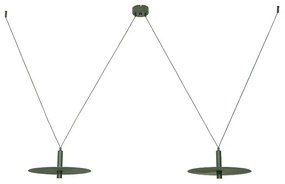 Lustra LED decorativa design modern Kurt 2L verde