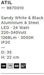 Plafoniera LED design modern ATIL D-35cm