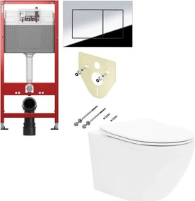 Pachet vas wc Rune Ivaldi, capac slim softclose si rezervor TECEbase si clapeta TECEnow