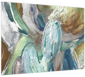 Tablou pe sticlă - Pictura figura abstractă (70x50 cm)
