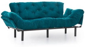 Canapea Extensibilă cu 3 Locuri Nitta Triple, Verde Petrol