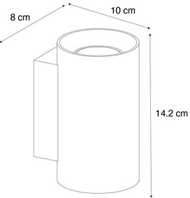 Aplică modernă bronz închis rotundă cu 2 lumini - Sandy