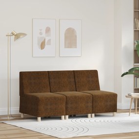 vidaXL Fotoliu 3 pcs Maro 55 x 74 x 82 cm Piele ecologică de suede